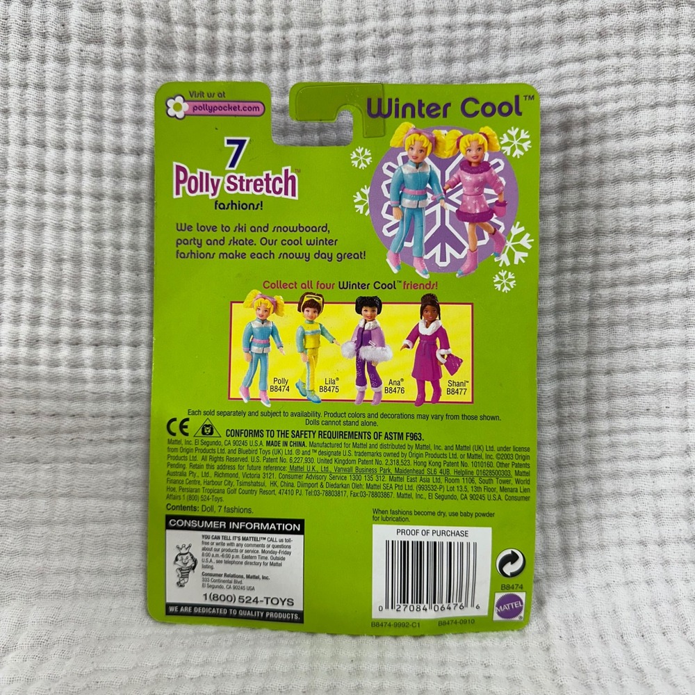 VTG 2003 Polly Pocket Winter Cool doll & fashion outfits Target exclusive New - Picture 3 of 7